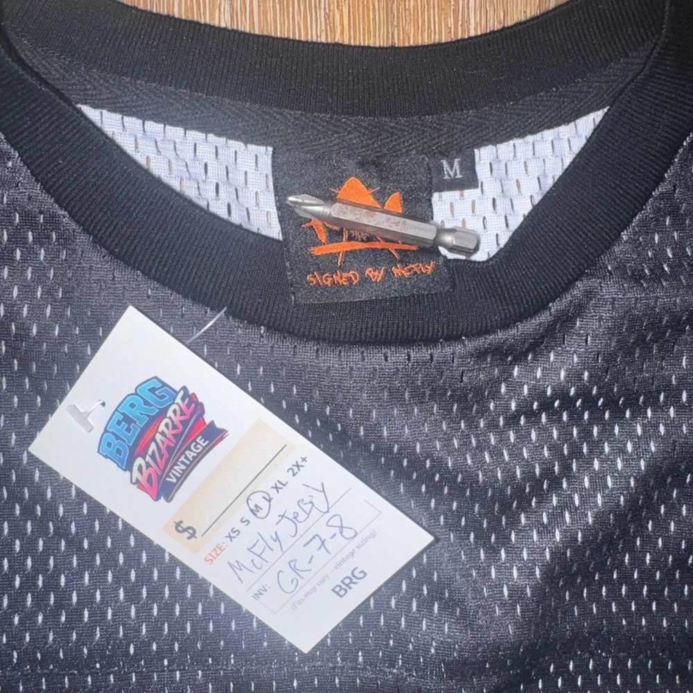 Signed by McFly Jersey Mens Medium Black New Mesh Graphic Streetwear Shirt